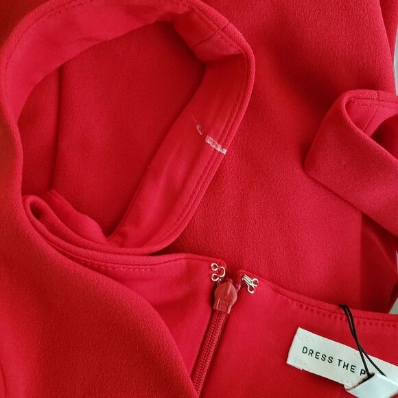 Dress The Population Sammie Fit Flare  Sweetheart Sleeveless Stretch Crepe Dress - Picture 15 of 15